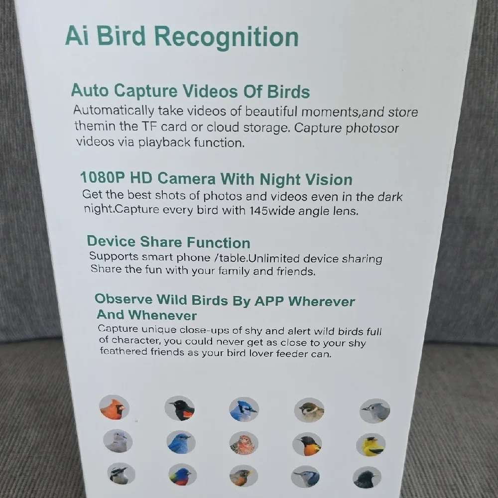 Smart Bird Feeder Camera - Blue,‎ New In Box